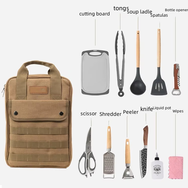 Camping Cooking Multi Tool - 캠핑 조리기구 액세서리 세트, 12종 휴대용