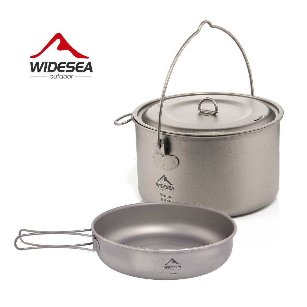 Mess Kit Titanium - Widesea 캠핑 식기 티타늄 조리기구 세트,