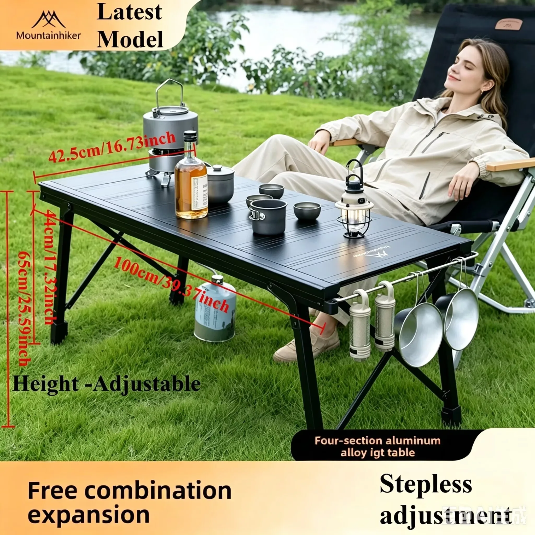 Camping Cooking Options - 접이식 IGT 캠핑 리프트 테이블, 휴대용