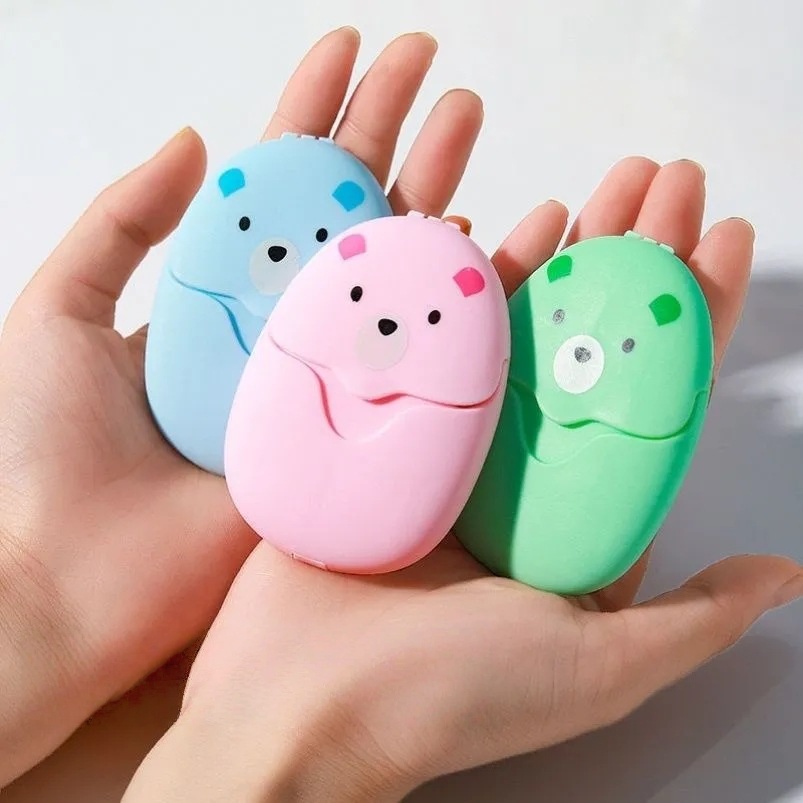 Biodegradable Soap Camp - 50/150개 여행용 비누 시트 휴대용 비누