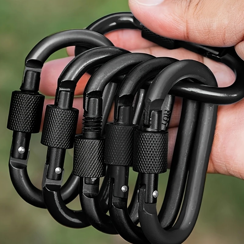 Camping Cooking Accessories - 4Pcs 알루미늄 합금 D-링 Carabiner 해먹