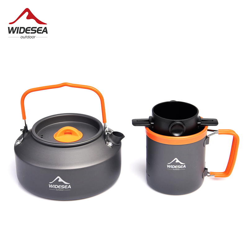Widesea 캠핑 커피 조리기구 세트, 야외 식기 장 - Camping Cooking Set With Kettle 리뷰 및 가격