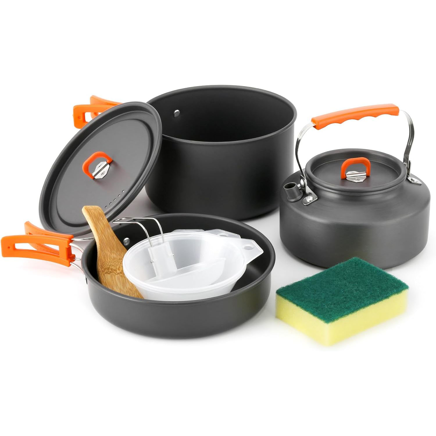 캠핑용 조리기구 캠핑용 냄비 및 프라이팬 세트(주전자, - Camping Cooking Set With Kettle 리뷰 및 가격