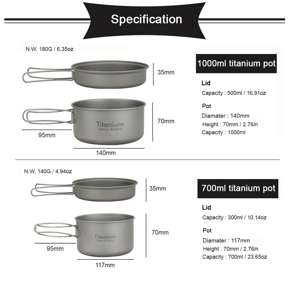 APG 초경량 티타늄 팬, 야외 캠핑 식기, 티타늄 냄 - Mess Kit Titanium 리뷰 및 가격