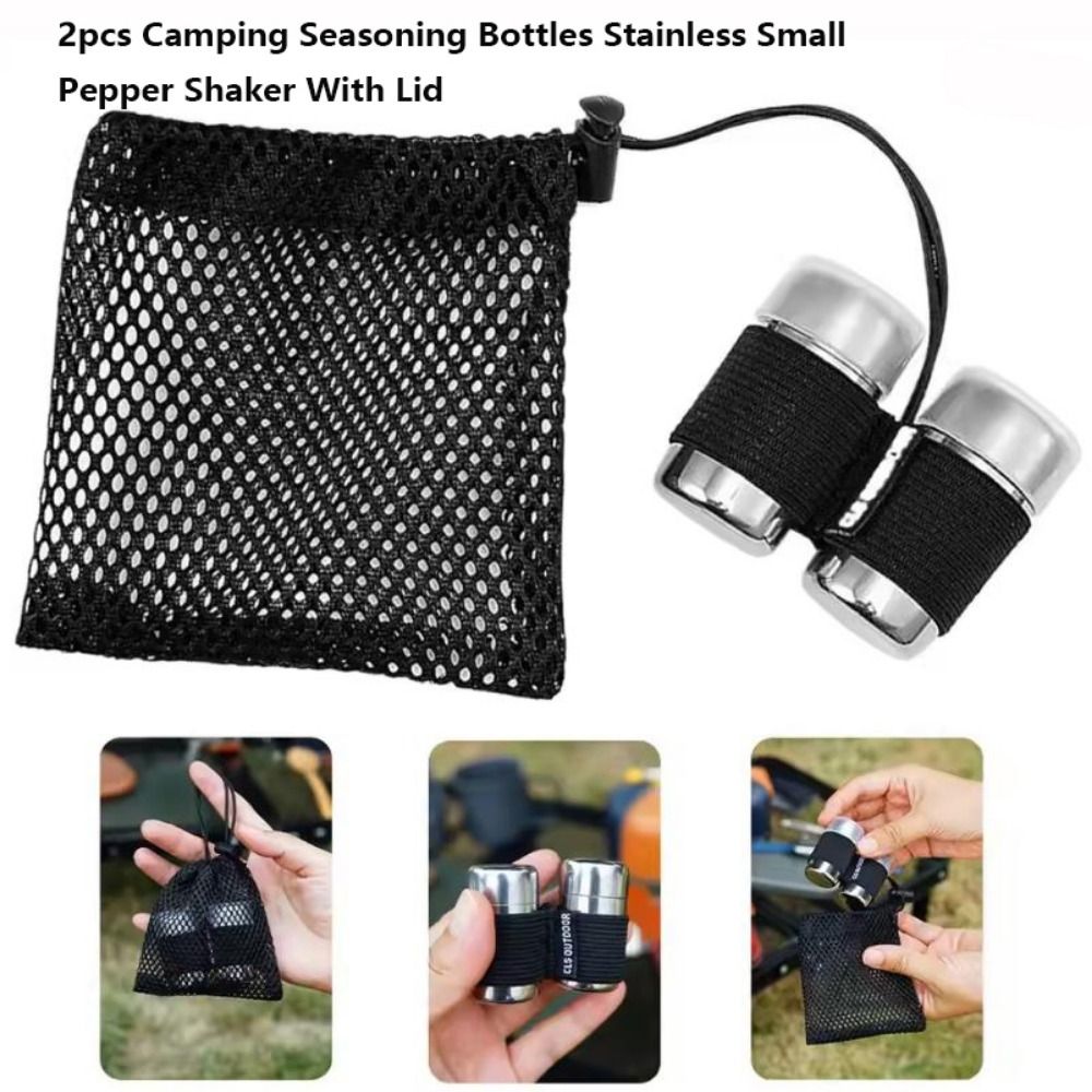 스테인리스 캠핑 양념병 2개(뚜껑 포함), 후추통(보관 - Camping Cooking Multi Tool 리뷰 및 가격