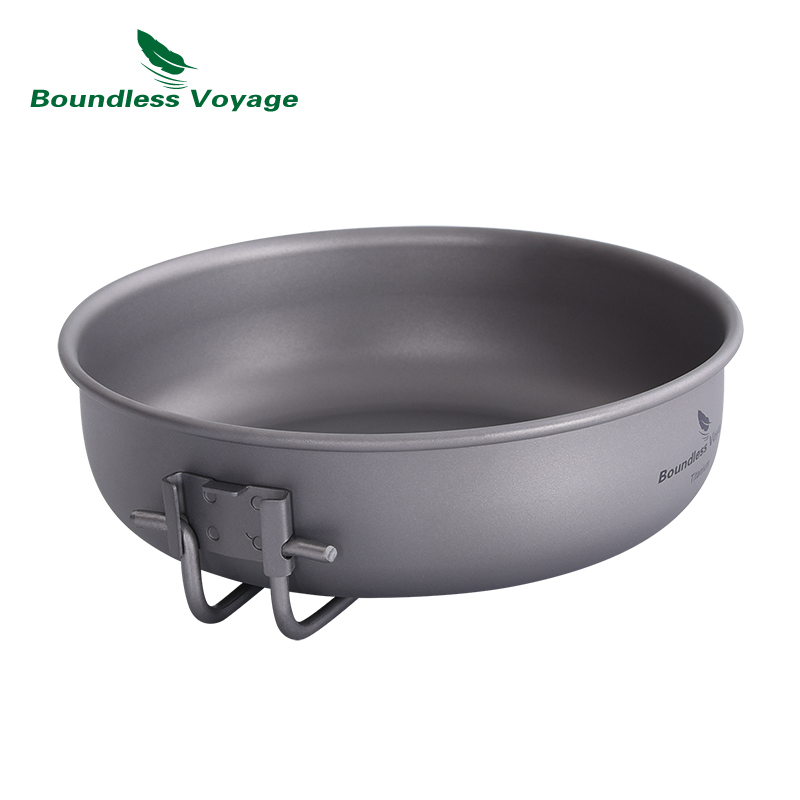 무한 항해 접이식 손잡이가있는 초경량 티타늄 프라이팬  - Camping Cooking Survival 리뷰 및 가격