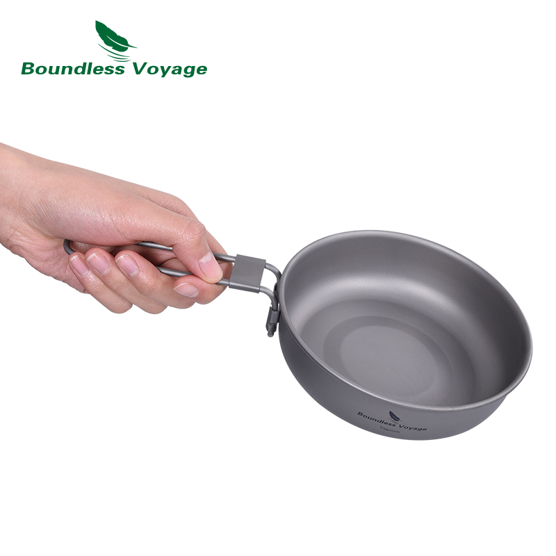 무한 항해 접이식 손잡이가있는 초경량 티타늄 프라이팬  - Camping Cooking Survival 리뷰 및 가격