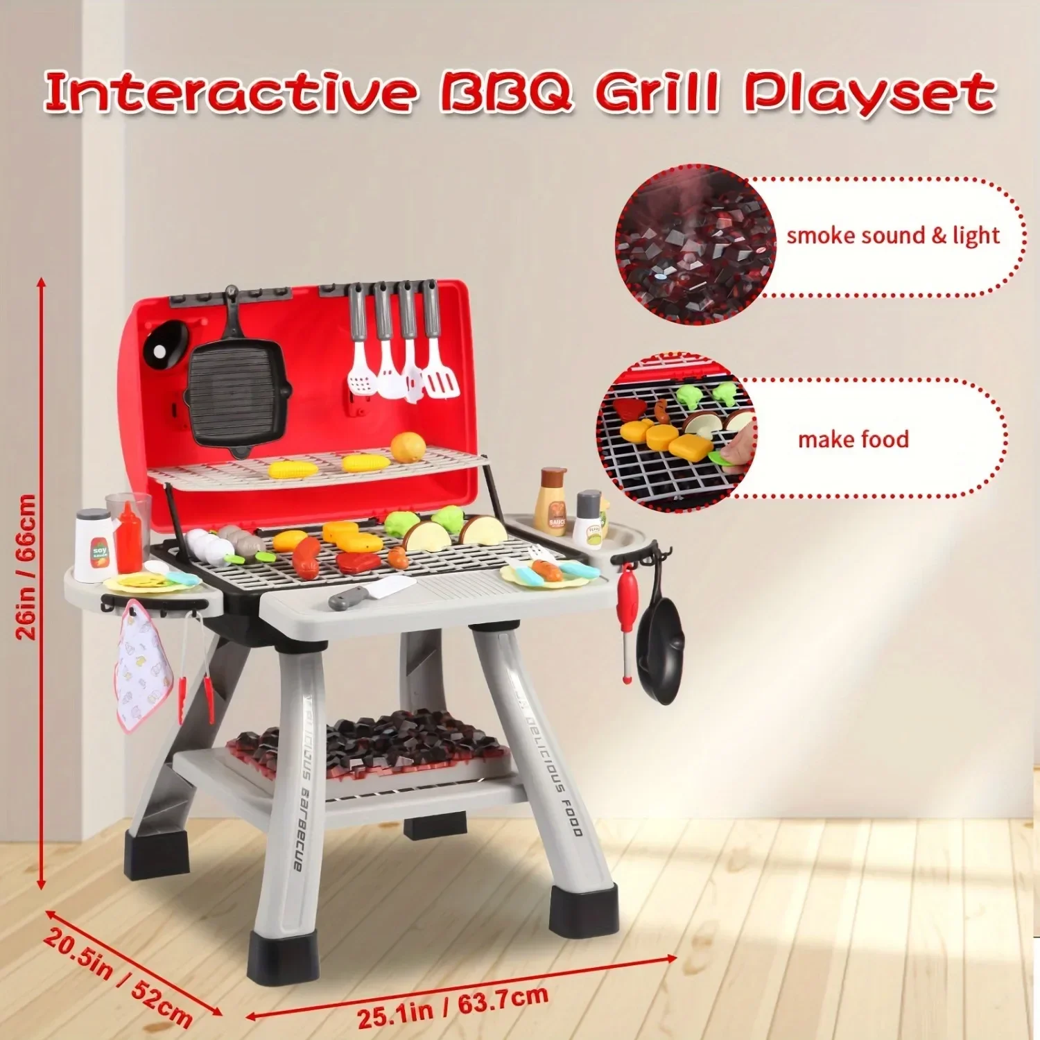 바베큐 그릴 장난감 세트 어린이 바베큐 척 연기 소리  - Camping Cooking Kids 리뷰 및 가격