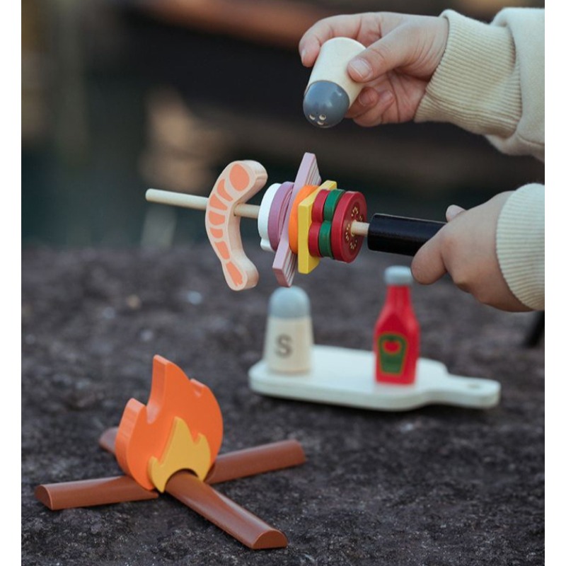 나무 캠핑 놀이 세트 어린이 야외 피크닉 바베큐 장난감 - Camping Cooking Kids 리뷰 및 가격