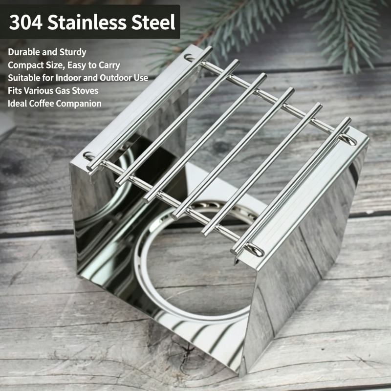 스테인리스 스틸 사각 커피 스토브 스탠드, 모카 포트  - Camping Cooking Accessories 리뷰 및 가격