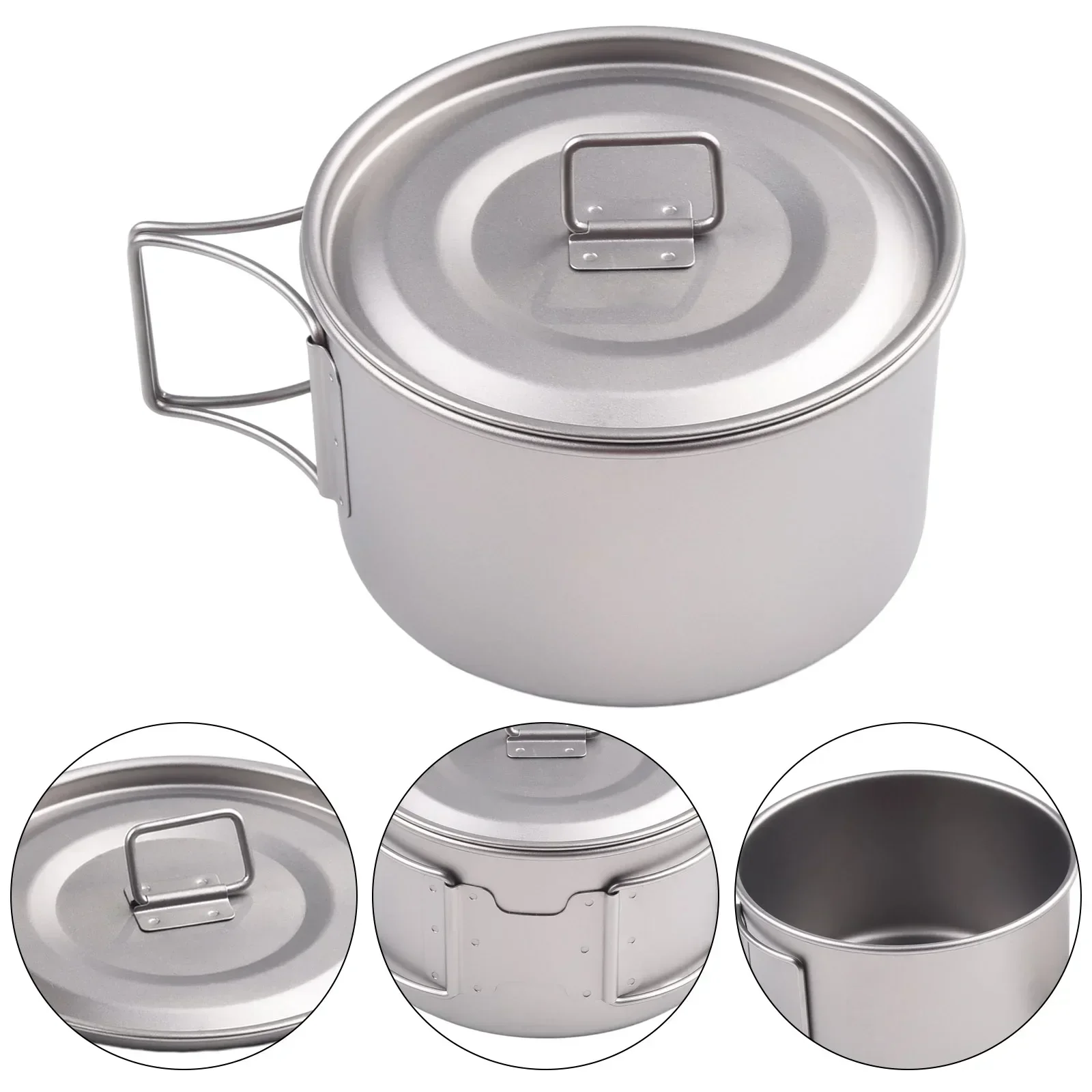 접이식 손잡이가 있는 티타늄 그릇, 캠핑 그릇, 뚜껑  - Camping Cooking Survival 리뷰 및 가격