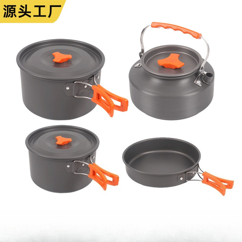 휴대용 야외 조리기구 세트 4종 캠핑 피크닉 바베큐 조 - Camping Cooking Set With Kettle 리뷰 및 가격