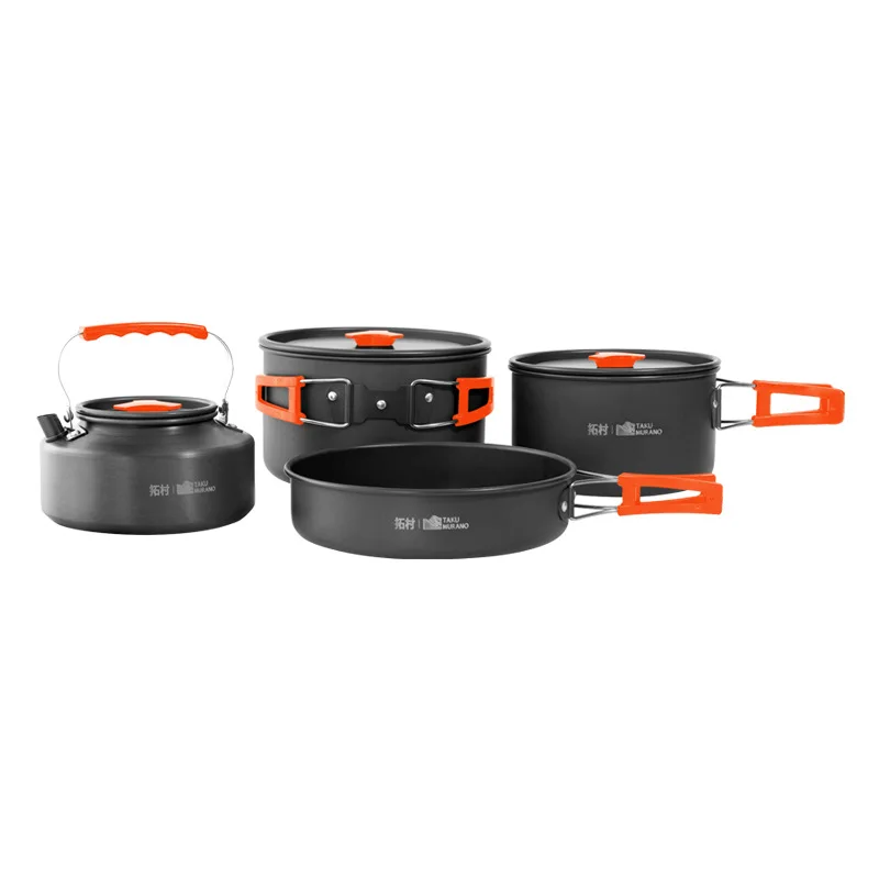 캠핑 조리기구 세트 야외용 초경량 알루미늄 냄비 주전자 - Camping Cooking Set With Kettle 리뷰 및 가격