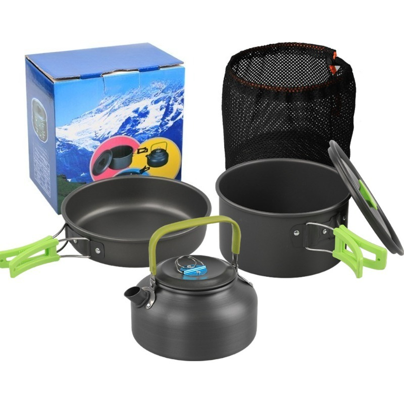 야외 캠핑 조리기구 세트 DS-308 2~3인 피크닉  - Camping Cooking Set With Kettle 리뷰 및 가격