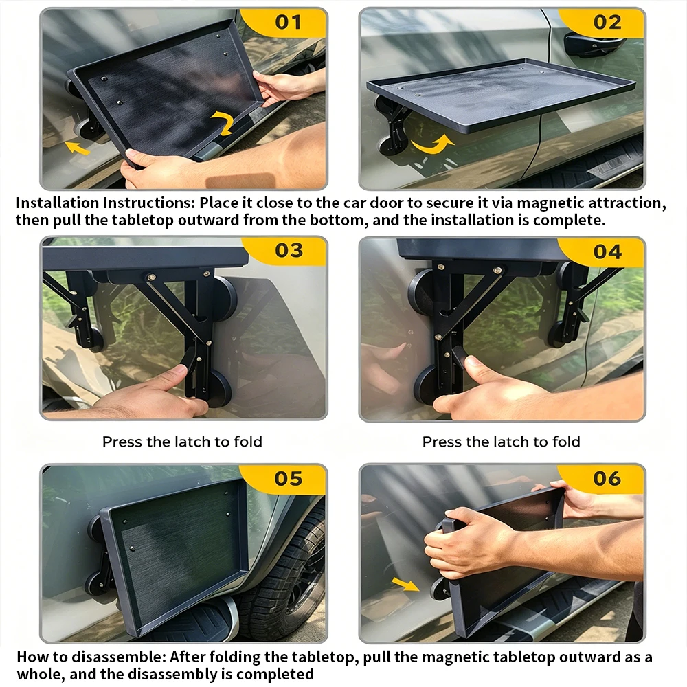 휴대용 차량 측면 도어 걸이형 트레이 접이식 자동차 테 - Camping Cooking Accessories 리뷰 및 가격