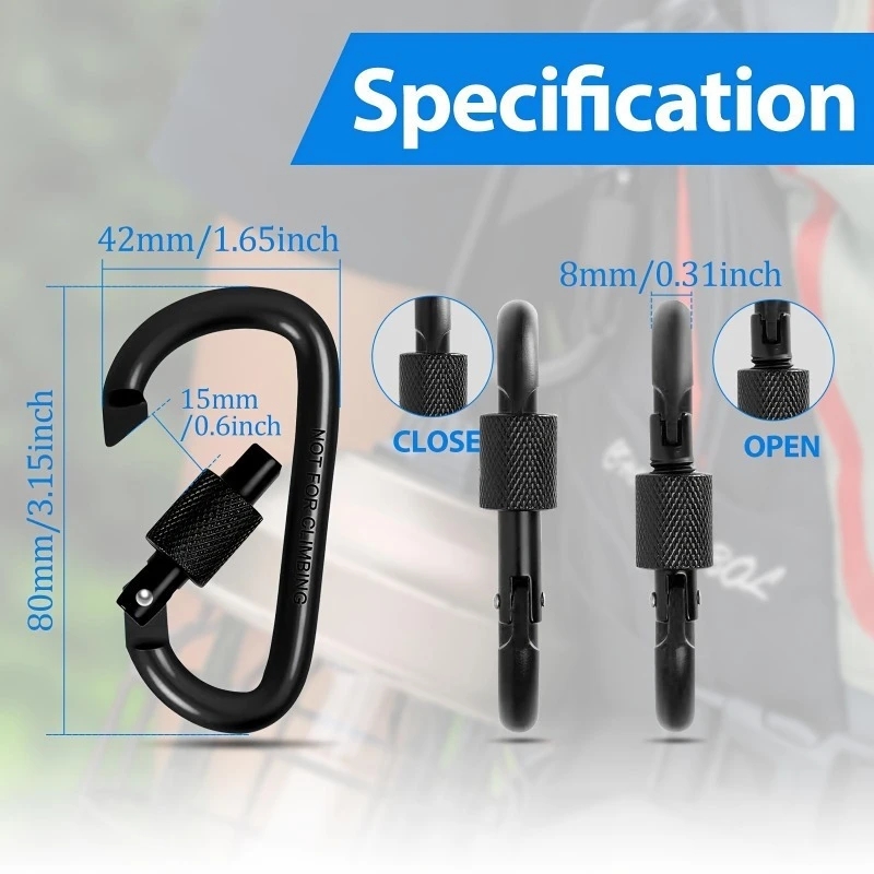 4Pcs 알루미늄 합금 D-링 Carabiner 해먹  - Camping Cooking Accessories 리뷰 및 가격