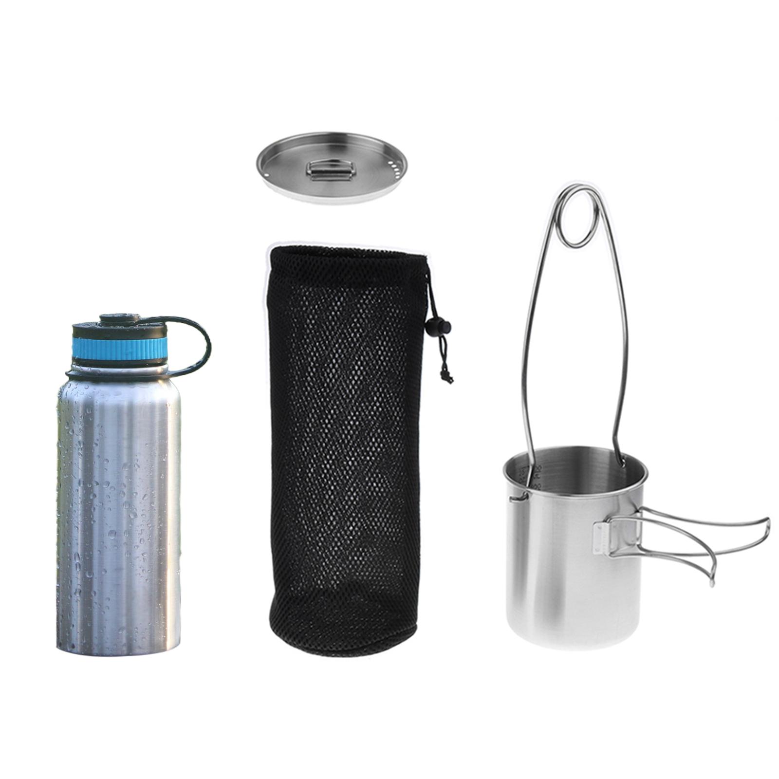 초경량 백패킹 주전자 스테인레스 스틸 조리 세트 하이킹 - Camping Cooking Set With Kettle 리뷰 및 가격
