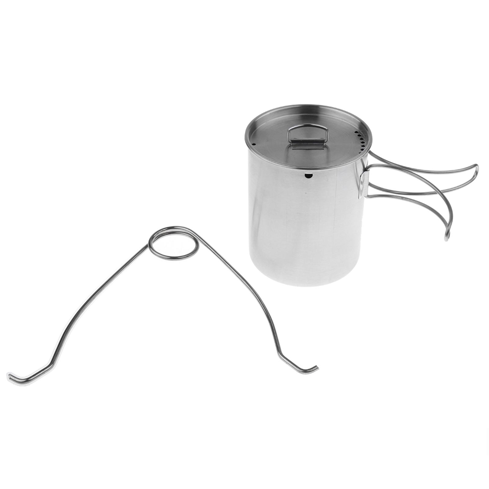 초경량 백패킹 주전자 스테인레스 스틸 조리 세트 하이킹 - Camping Cooking Set With Kettle 리뷰 및 가격